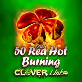 50 Red Hot Burning Clover Links logo by Novomatic Fast Slots Casino