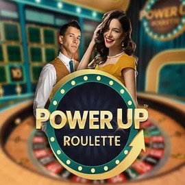 Official Live Casino logo: PowerUP Roulette by Pragmatic Play at Fast Slots Casino
