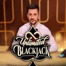 Unlimited Blackjack online game logo by Ezugi on fastsslots.nl